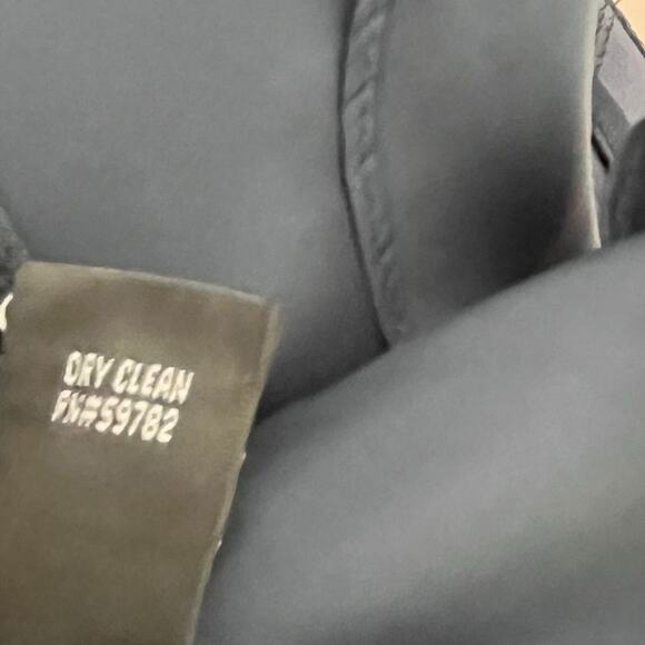 Adrianna Papell Cap Sleeve Maxi Dress Gown 10 Navy Formal Mother Of The Bride - Picture 10 of 11